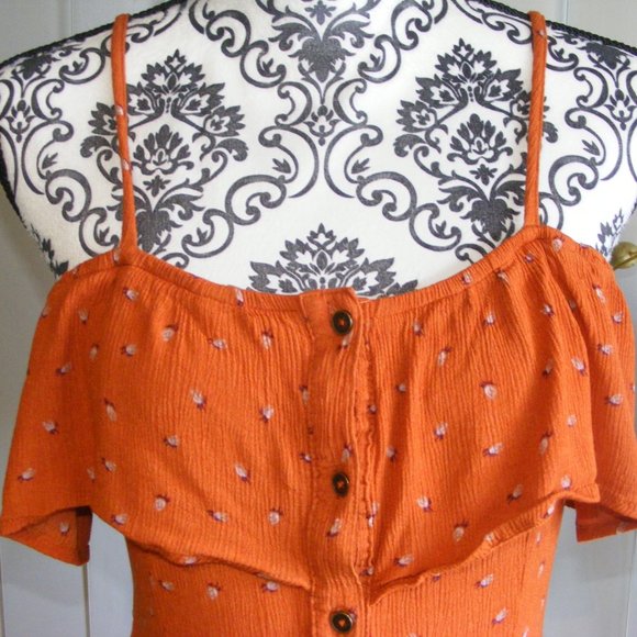 Dark Orange Sundress - Picture 2 of 9